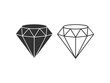 © Amir - diamond pearl black white vector design icon logo