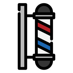 Wall Mural - barbershop pole icon 