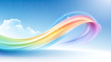 Poster - A clean rainbow vector background with smooth, defined color transitions, perfect for digital or print designs.
