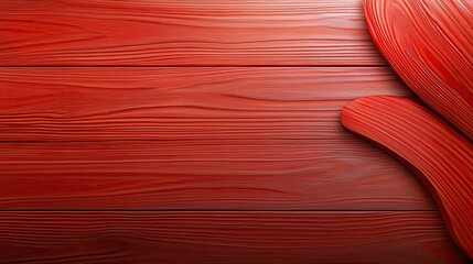 Poster - A red wood texture, with visible grain patterns and a rustic feel, ideal for creating warm, organic designs.