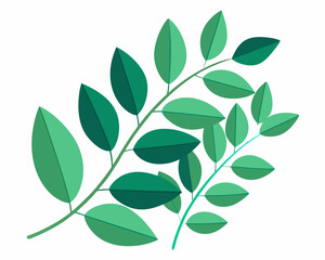 Poster - A leafy green plant with a stem and leaves