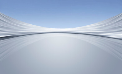 Poster - empty blue concrete with a white roof