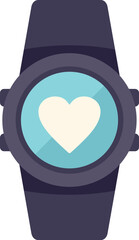Poster - smartwatch displaying heart rate icon on screen, indicating health and fitness tracking features