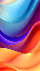 Poster - colorful abstract gradient waves, vibrant digital background