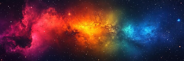 colorful astronomy concept with copy space