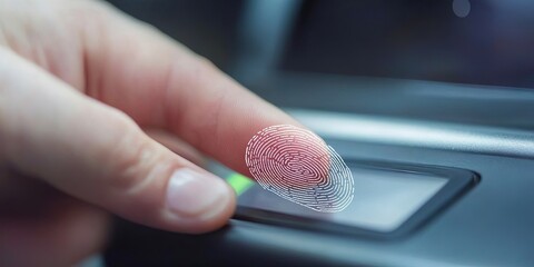 Wall Mural - fingerprint scanner 