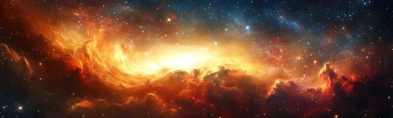 Aufkleber - A vibrant cosmic scene featuring a luminous nebula amidst a backdrop of stars, showcasing the beauty and mystery of the universe.