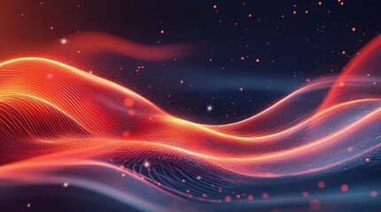 Wall Mural - abstract background with gradient orange eave