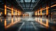 Industrial Interior with Warm Lighting