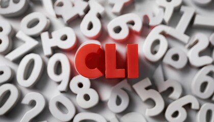 Poster - CLI Text Surrounded by Numeric Characters