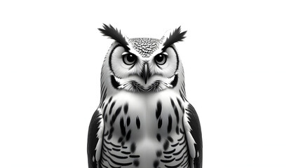 owl isolated on white