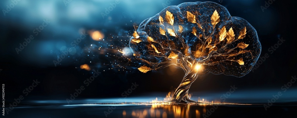 Digital Evolution Tree: A tree with branches representing different ...