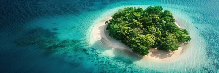 Poster - A tranquil retreat reveals soft white sand and inviting turquoise waters, perfect for relaxation and enjoying nature's beauty. Generative AI