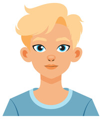 Poster - Blonde Boy with Blue Eyes