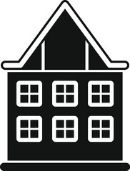 Canvas Print - Simple vector icon of a building, perfect for websites or apps