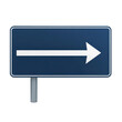 © CrazyJuke - Clear arrow road sign pointing the way, designed for easy visibility and guidance on any roadway.