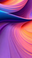 Aufkleber - Abstract colorful waves in vibrant gradient hues