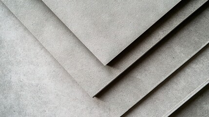 Poster - Textured Gray Paper Sheets Stacked Neatly