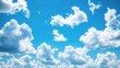 © CLOVER BACKGROUND - Bright Blue Sky with Fluffy White Clouds