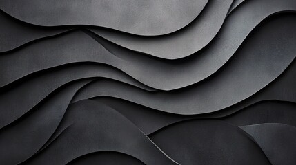 Poster - Abstract Textured Waves in Dark Tones