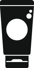 Poster - Simple vector icon of a tube with cream for hands, body, face care
