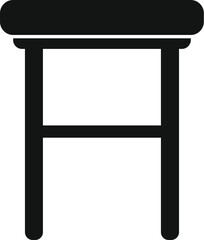Poster - simple vector icon of a bar stool with round seat