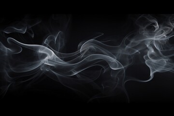 Image of white smoke on black background.