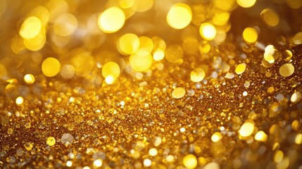 Wall Mural - golden glitter background with sparkling texture