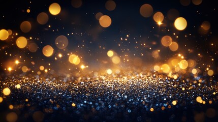 Wall Mural - magical glittering landscape of shimmering lights particles