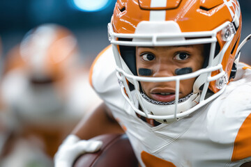 american football player in action