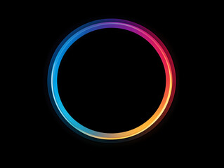 Vibrant Colorful Abstract Circular Neon Gradient Circle Design with Bright Colors and Smooth Edges for Modern Logo Branding