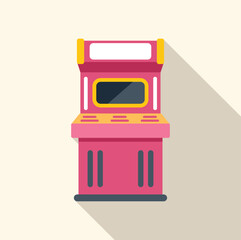 Poster - retro arcade game with a blank screen, inviting players to experience the nostalgia of classic gamin