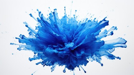 Wall Mural - intricate blue explosion white background