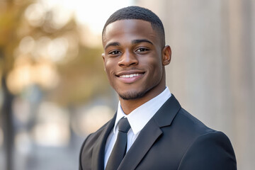 Wall Mural - a well-lit outdoor headshot of a financier