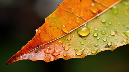 Poster - autumn close-up leaf