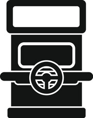 Poster - simple icon representing a retro arcade racing game machine