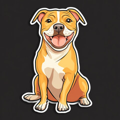 Wall Mural - Staffordshire Bull Terrier Dog Flashing A Grin: Happy and Playful Canine Companion