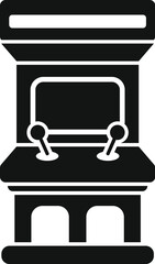 Poster - Arcade game machine with joysticks showing playing gaming concept
