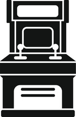Poster - this vector illustration features a retro arcade game machine, perfect for designs related to gaming