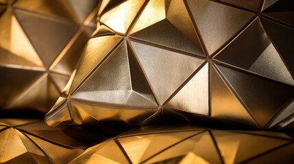 Wall Mural - metallic gold triangles