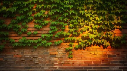 Canvas Print - light spotlight brick wall