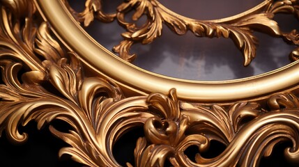 Wall Mural - intricate gold ornate frame