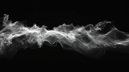 Ethereal Smoke Swirls, captivating tendrils of smoke dance against a deep black backdrop, creating an enchanting atmosphere of mystery and allure.