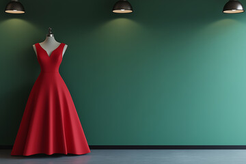 Wall Mural - Presentation fashion design wallpaper with large blank space for text. Generative AI.	