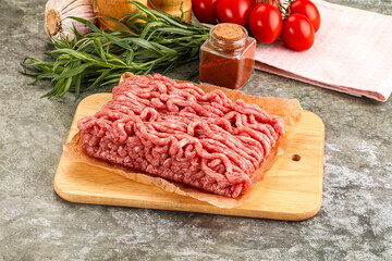 Poster - Raw uncooked red minced meat