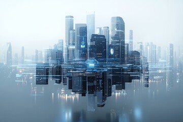 Poster - 49. ai-controlled city, advanced infrastructure, futuristic technology, digital networks
