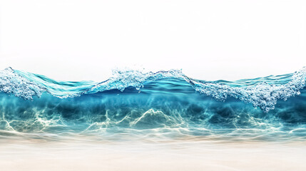 Wall Mural - water wave underwater blue ocean swimming pool wide panorama background: a wide panoramic background