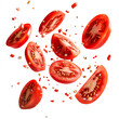 © Mahananda - Floating Sliced Tomatoes on a Transparent Background