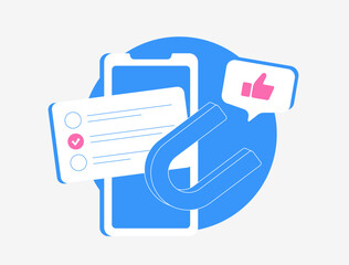 Poster - Interactive content and polls engage followers through fun quizzes, polls and interactive elements. Boost social media engagement and audience participation with creative, dynamic content