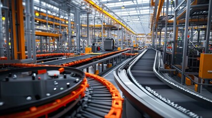 Poster - Automated Conveyor System in a Modern Factory